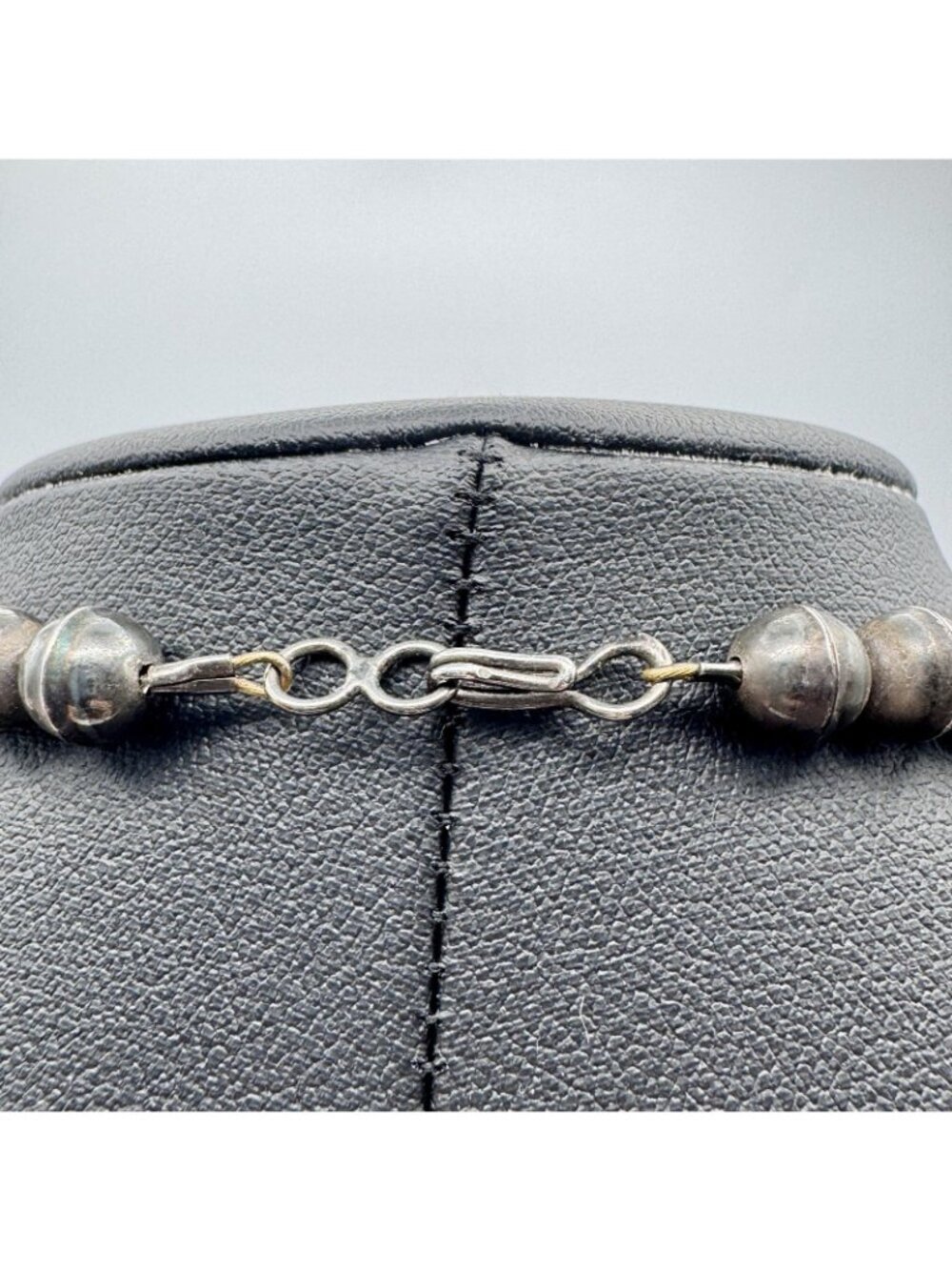 Southwestern Heishi Necklace Turquoise Sterling Bench Beads Onyx Serpentine - Picture 4 of 12